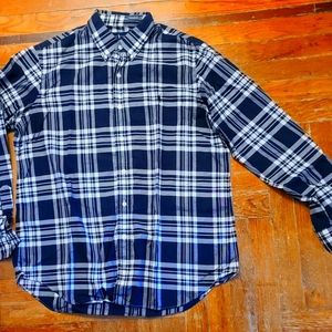 POLO BY RALPH LAUREN BLUE PLAID BUTTON DOWN SHIRT